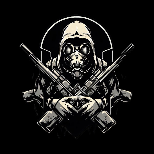 Stalker with gas mask | Postapo by Viking shop