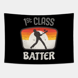 1st Class Batter Baseball Player Retro Tapestry