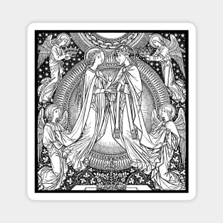 Coronation of the Blessed Virgin Mary (w/ background) Magnet