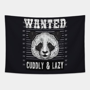 Wanted Panda Bear Mugshort funny Gifts Tapestry