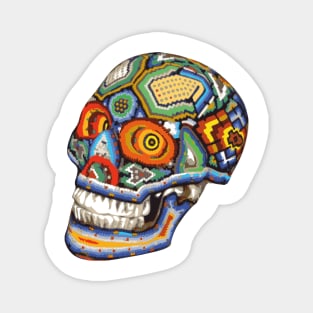 Huichol style skull Magnet