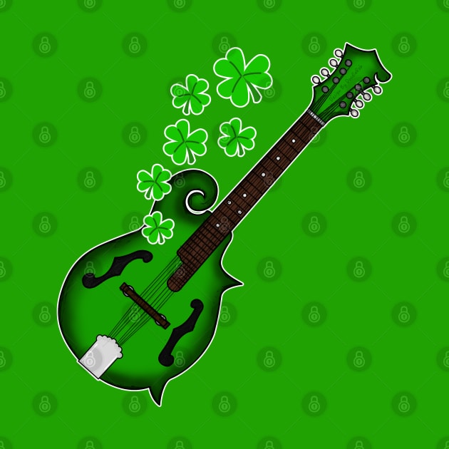 St. Patrick's Day Mandolin Player Mandolinist Irish by doodlerob