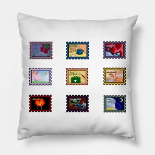 Fanfic Trope Postage Stamps Pillow