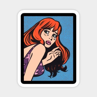 Ginger Crying Comic Girl Magnet