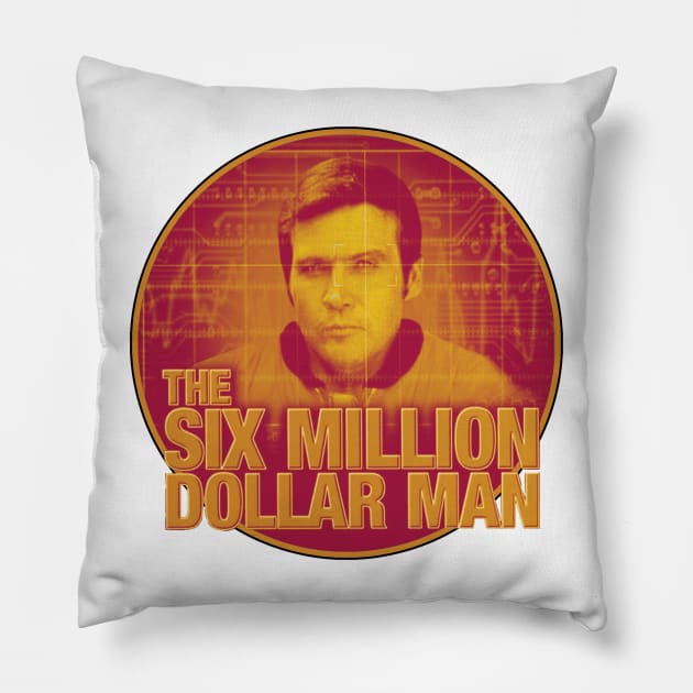 The Six Million Dollar Man Retro Vibe Pillow by Cube2