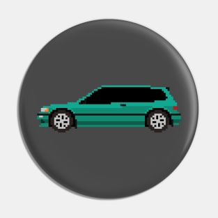 Honda Civic EF Pixelart Pin