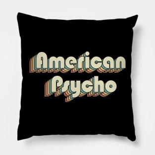 American Psycho Vintage Letters Words Pillow