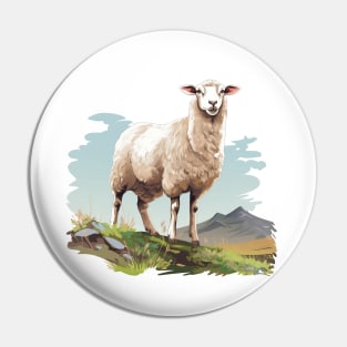 White Sheep Pin