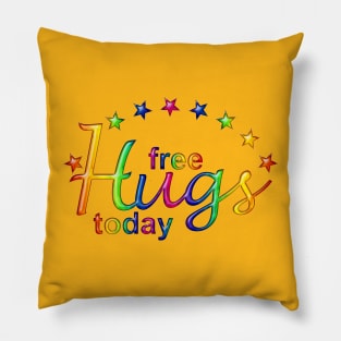 Free Hugs Today Stars Pillow