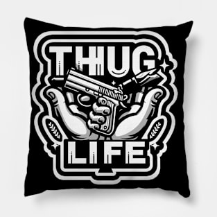 Thug Life Monochrome Masterpiece Pillow