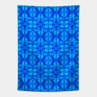 Abstract Floral Pattern Blue Tapestry