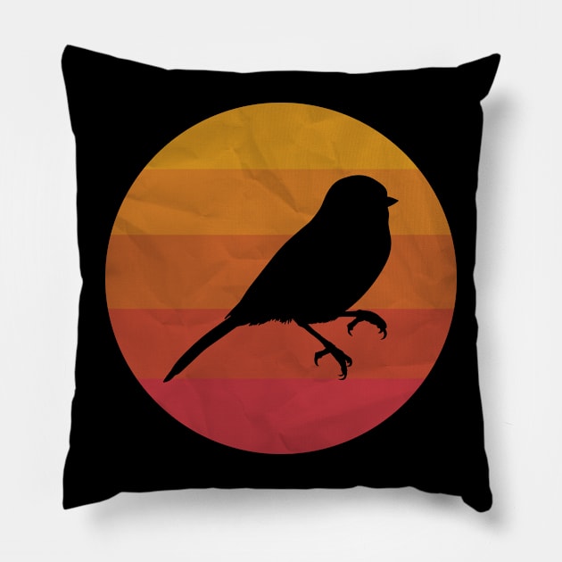 Vintage Chickadee Pillow by ChadPill