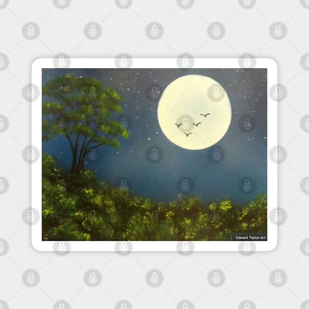 Super Moon Magnet by Edwardtiptonart