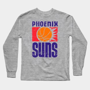 Women's Fanatics Branded Charcoal Phoenix Suns Personalized Evanston Stencil Long Sleeve V-Neck T-Shirt