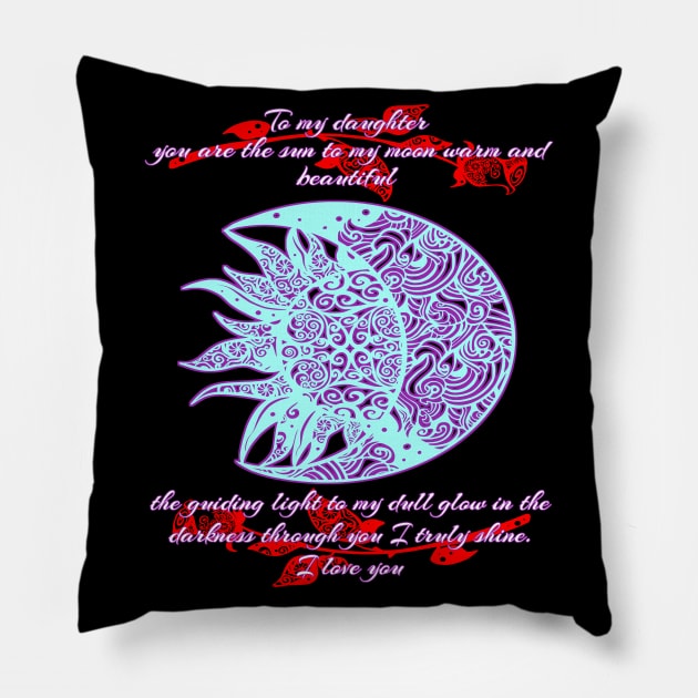 Daughter I love you Pillow by goondickdesign