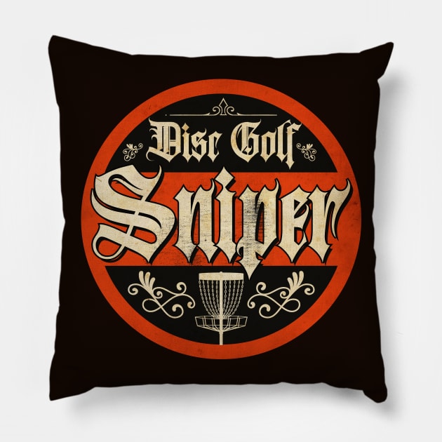 Vintage Disc Golf Sniper Pillow by CTShirts