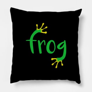 Frog word art Pillow