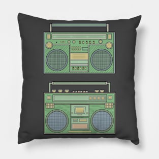 Green Classic Boombox Pillow