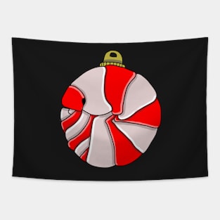 white and red isopod bauble Tapestry