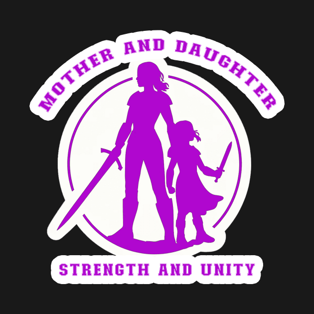 Mother and Daughter Warrior Silhouette - Strength and Unity Tee by Insaneluck