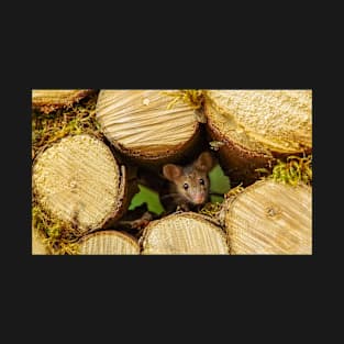 mouse in log pile T-Shirt