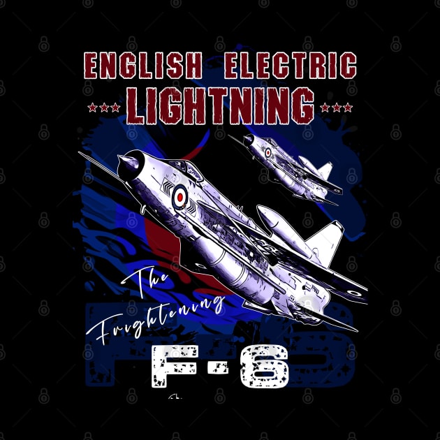 English Electric Lightning F-6 British Vintage Fighter Jet by aeroloversclothing