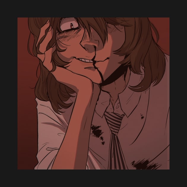 nosebleed goro akechi by toothy.crow