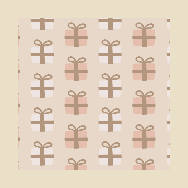 Christmas present pattern (funny, birthday, retro and xmas) by Thepurplepig