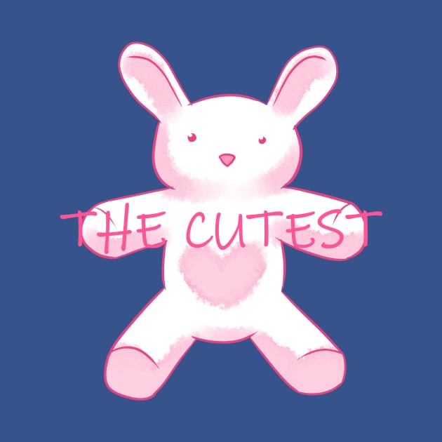 The cutest bunny pink and white by Demonic cute cat