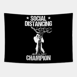 Bigfoot Social Distancing Champion Sasquatch Tapestry