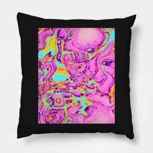 Pink Neon Burst Pillow