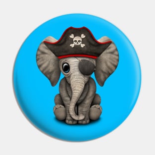 Cute Baby Elephant Pirate Pin