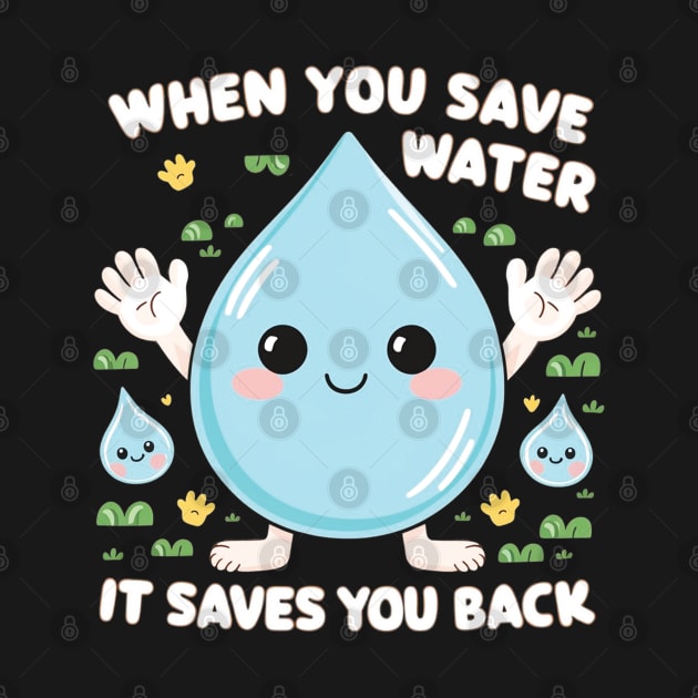 When You Save Water It Saves You Back by mdr design