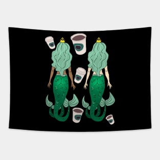 Star Butts Coffee Mermaids Tapestry