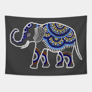 Elephant decorated with multi-colored pearls Tapestry