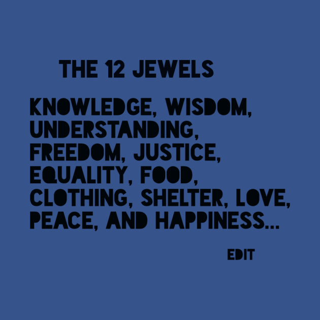 The 12 jewels by edit Dope TShirt TeePublic