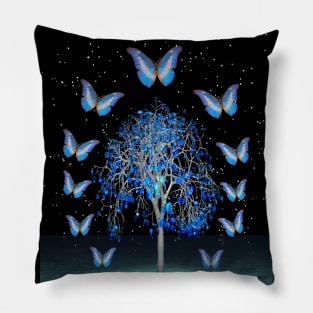 Butterfly Crystal Tree Pillow