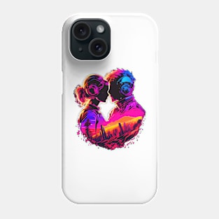 Embrace the Future with Cyberpunk Couples in Love Art Phone Case