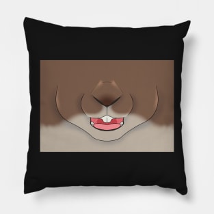 Chocolate Bunny Face Pillow