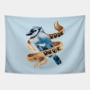 True Blue Jay Tapestry