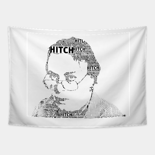 Christopher Hitchens text art Tapestry by DJVYEATES