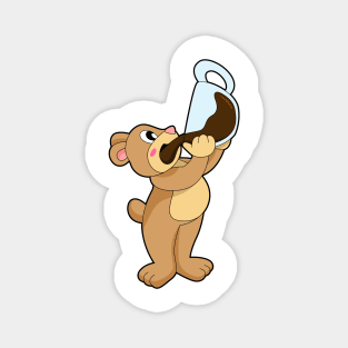 Bear with Coffee Cup Magnet