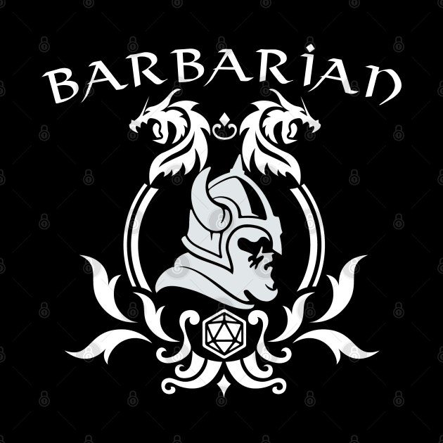 DnD Barbarian Class Symbol Print by DungeonDesigns