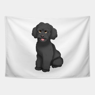 Black Toy Poodle Dog Tapestry
