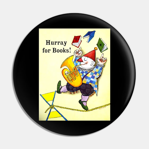 Hurray for books! Juggling clown, tightrope, & bassoon 1960 Pin by rocketshipretro