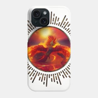 Wonderful phoenix over the ocean Phone Case