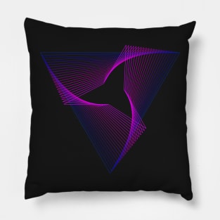 Abstract Geometric Shape Triangle Neon Color Pillow