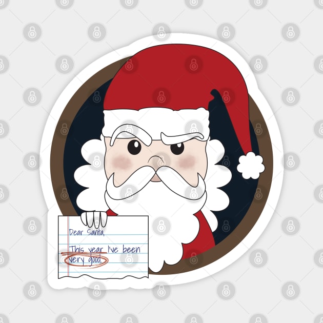 Letter to Santa Claus from a liar Magnet by Scrabbly Doodles