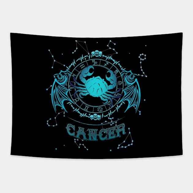 Cancer Zodiac Horoscope Tapestry by beelz