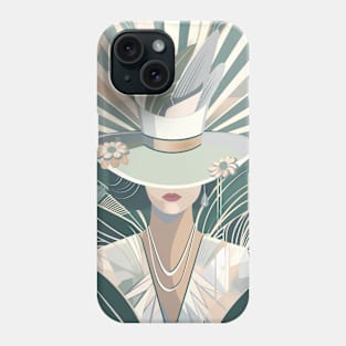 Beautiful Elegant Lady, Sophisticated Art Deco illustration, Chic Art Nouveau Phone Case